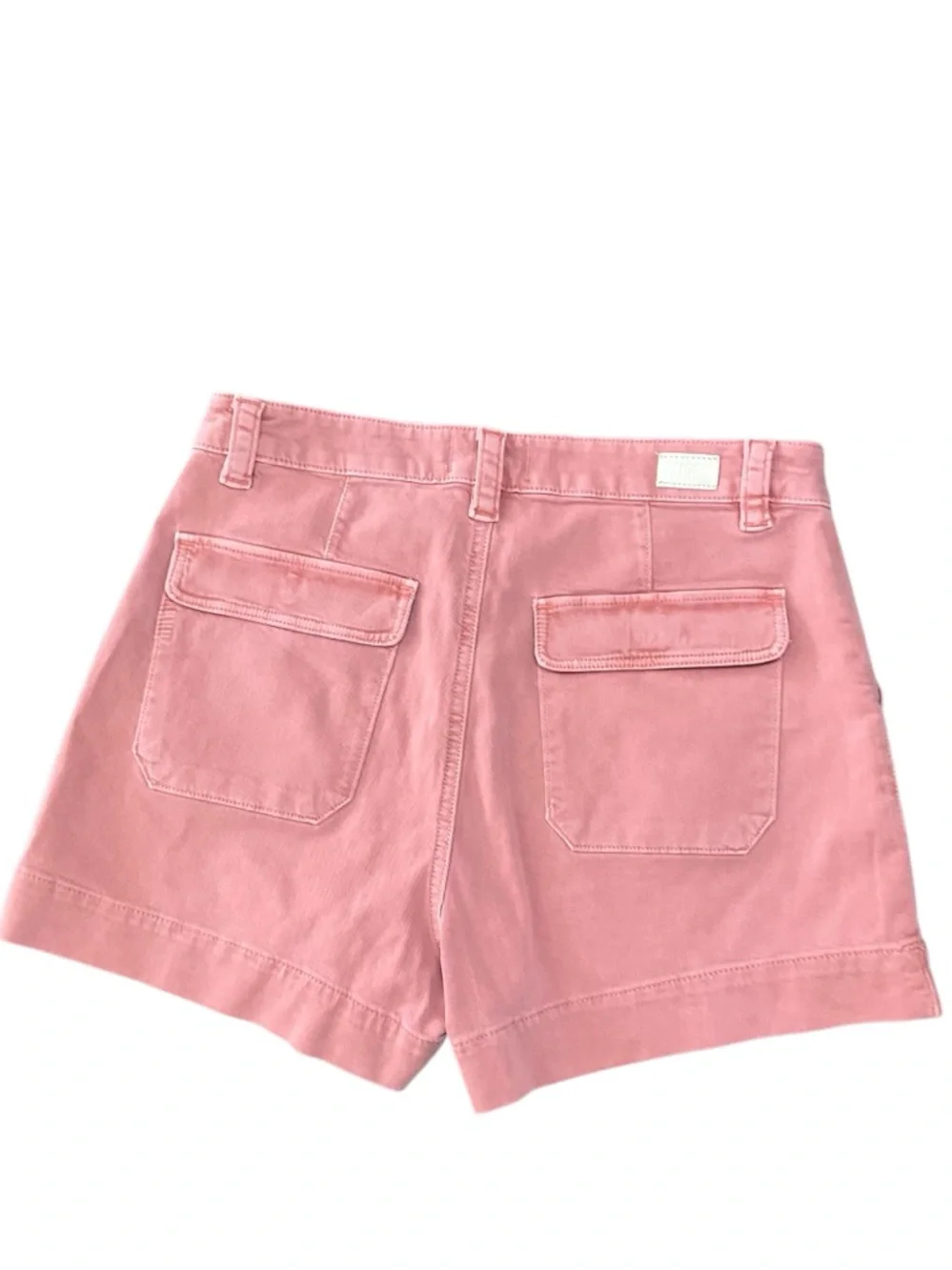 PAIGE Mayslie Short Button Fly Vintage Inspired Pink Terracotta NWOT - Picture 2 of 7